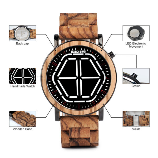 Night vision wooden watch - Image 3