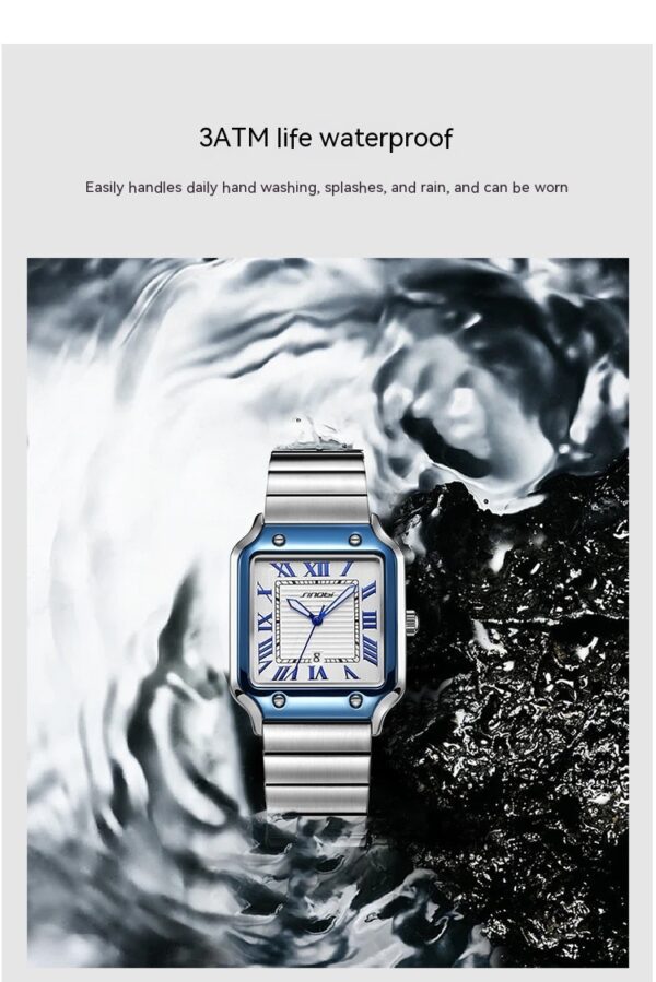 Men's Classic Roman Luminous Waterproof Steel Watch - Image 3