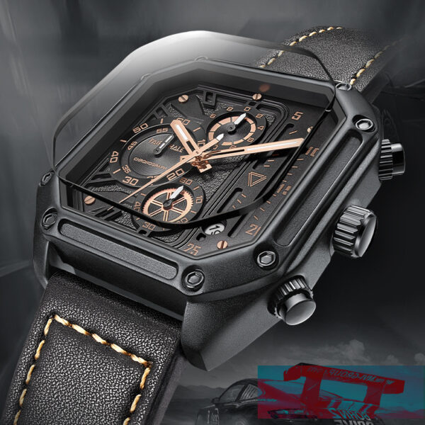 Men's Multi-functional Square Quartz Watch - Image 2