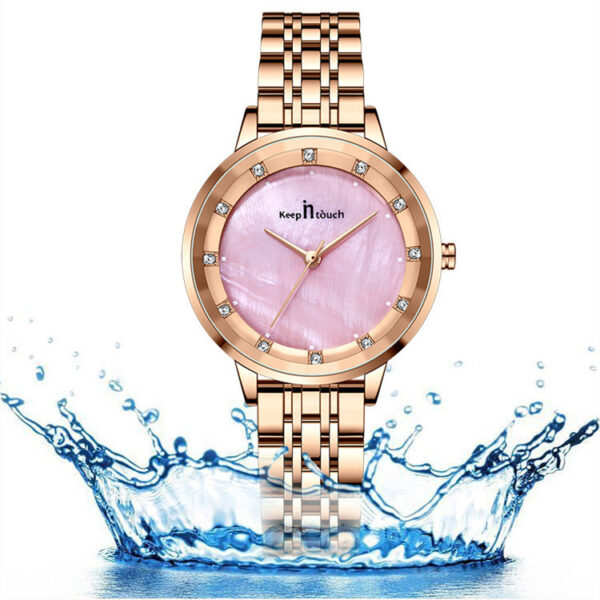 New Shell Surface Women's Waterproof Quartz Stainless Steel Band Watch - Image 5