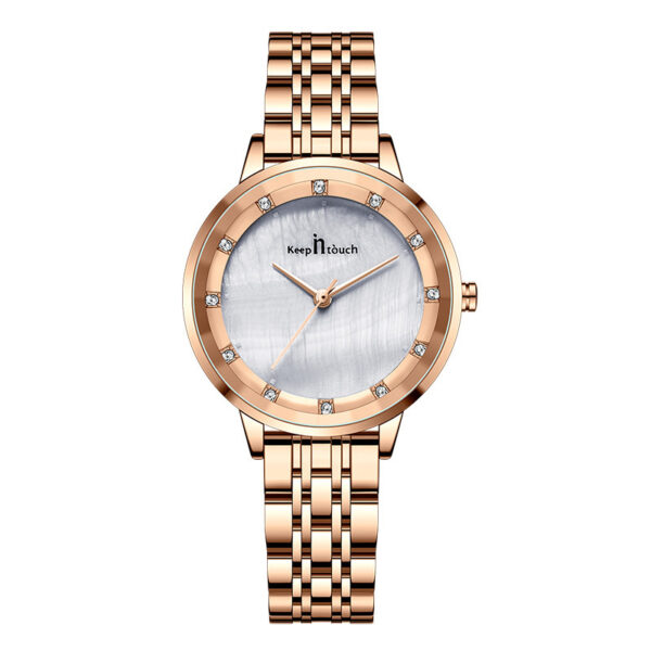 New Shell Surface Women's Waterproof Quartz Stainless Steel Band Watch - Image 9