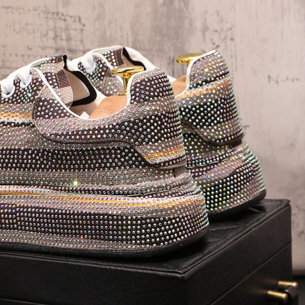 Men's Low Top Fashionable Rhinestone Casual Shoes - Image 8