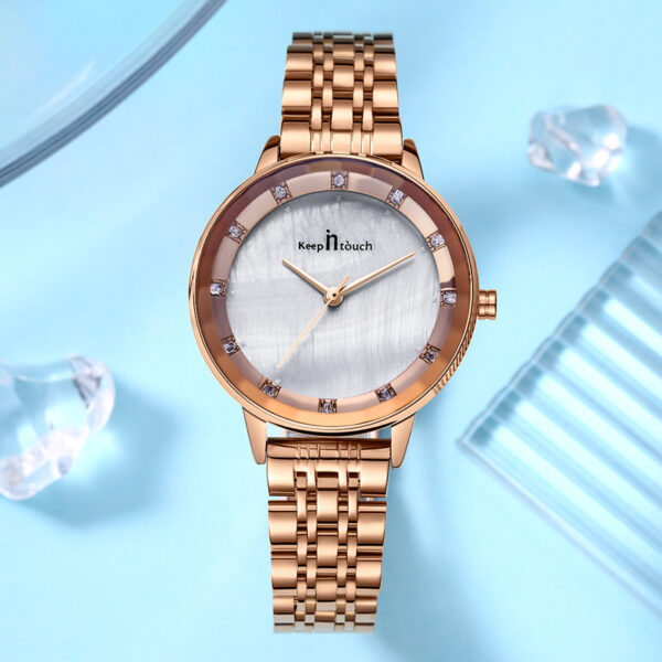New Shell Surface Women's Waterproof Quartz Stainless Steel Band Watch - Image 4