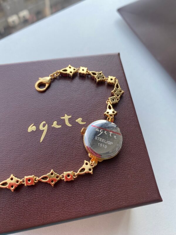 Natural Garnet Disc  Vintage Bracelet Quartz Women's Watch - Image 8